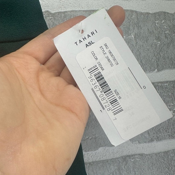 Tahari ASL Cedar Green straight Leg Pants Size 16 New - Picture 3 of 7